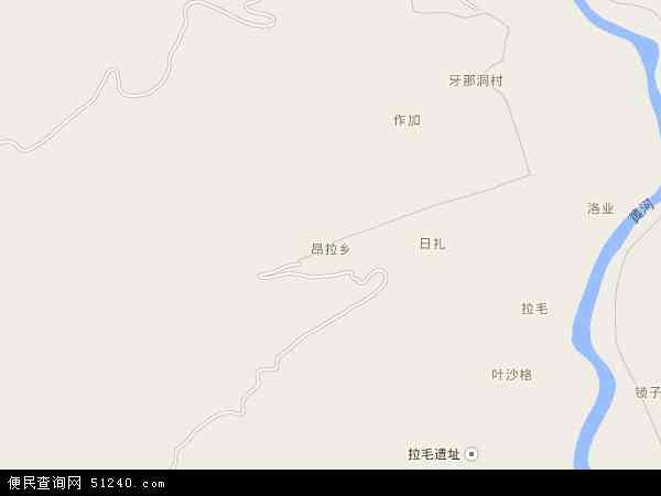 昂拉乡地图 - 昂拉乡电子地图 - 昂拉乡高清地图 - 2024年昂拉乡地图