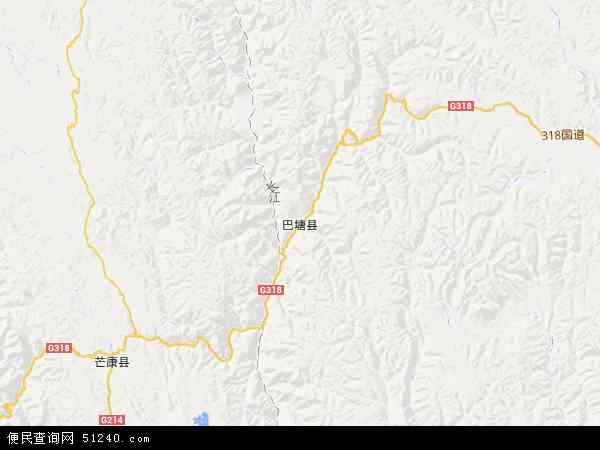 中国 四川省 甘孜藏族自治州 巴塘县巴塘县卫星地图 本站收录有:2021