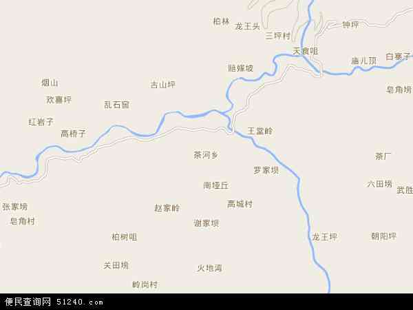 茶河乡地图 - 茶河乡电子地图 - 茶河乡高清地图 - 2024年茶河乡地图