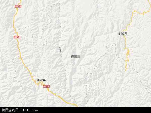 得荣县地图 - 得荣县电子地图 - 得荣县高清地图 - 2024年得荣县地图