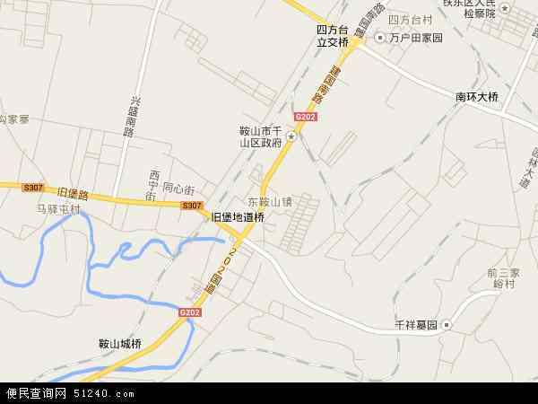 中国辽宁省鞍山市千山区东鞍山地图(卫星地图)