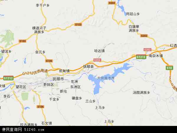 抚顺县地图 - 抚顺县电子地图 - 抚顺县高清地图 - 2024年抚顺县地图