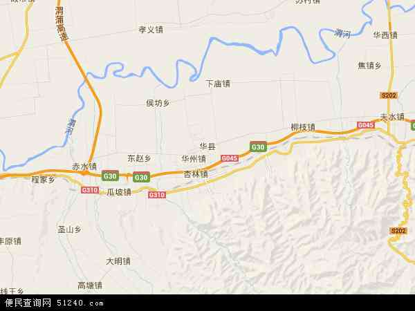 华县地图 - 华县电子地图 - 华县高清地图 - 2024年华县地图