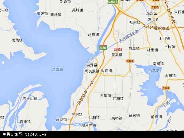 洪泽县地图 - 洪泽县电子地图 - 洪泽县高清地图 - 2024年洪泽县地图