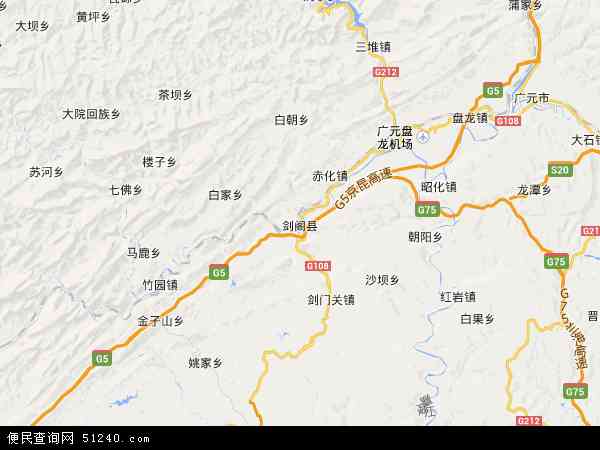 剑阁县地图 - 剑阁县电子地图 - 剑阁县高清地图 - 2024年剑阁县地图