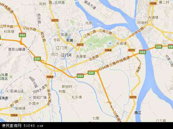 中国 广东省 江门市 江海区江海区卫星地图 本站收录有:2021江海区