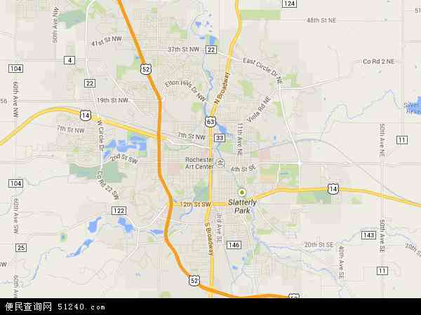 罗切斯特地图 - 罗切斯特电子地图 - 罗切斯特高清地图 - 2024年罗切斯特地图