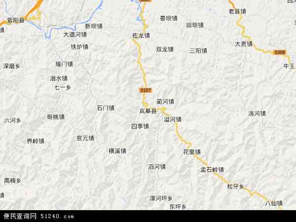 岚皋县地图 - 岚皋县电子地图 - 岚皋县高清地图 - 2024年岚皋县地图