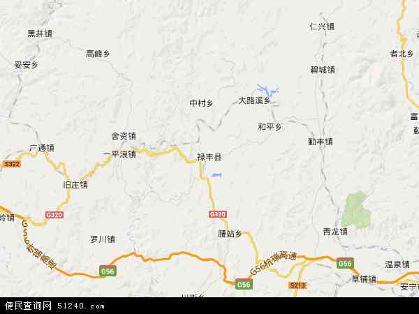 禄丰县地图 - 禄丰县电子地图 - 禄丰县高清地图 - 2024年禄丰县地图