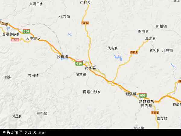 南华县地图 - 南华县电子地图 - 南华县高清地图 - 2024年南华县地图