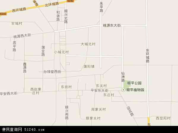 中国河北省保定市顺平县蒲阳镇地图(卫星地图)