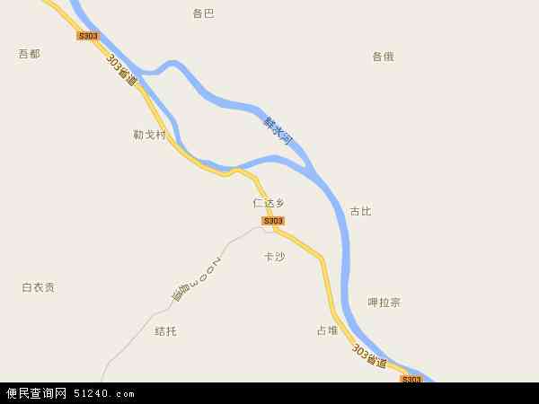 仁达乡地图 - 仁达乡电子地图 - 仁达乡高清地图 - 2024年仁达乡地图