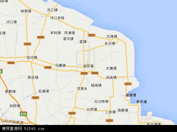 如东县地图 - 如东县电子地图 - 如东县高清地图 - 2024年如东县地图