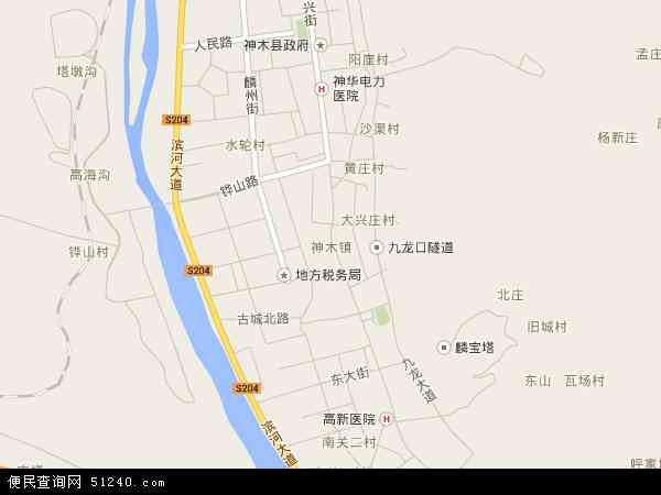 神木镇地图 - 神木镇电子地图 - 神木镇高清地图 - 2024年神木镇地图
