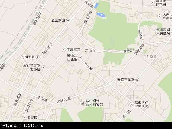 中国辽宁省鞍山市立山区双山地图(卫星地图)