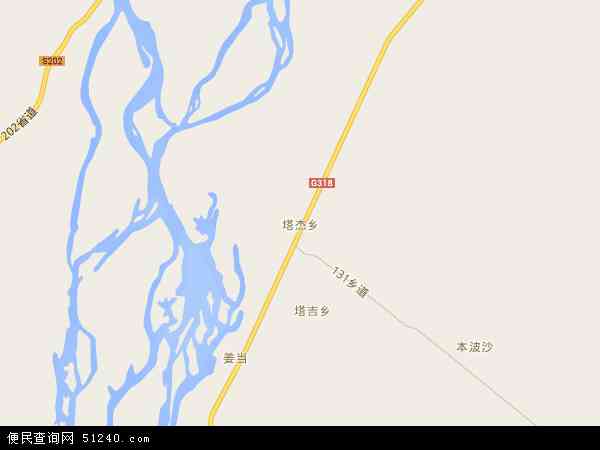 塔杰乡地图 - 塔杰乡电子地图 - 塔杰乡高清地图 - 2024年塔杰乡地图