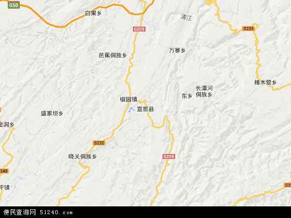 宣恩县地图 - 宣恩县电子地图 - 宣恩县高清地图 - 2024年宣恩县地图