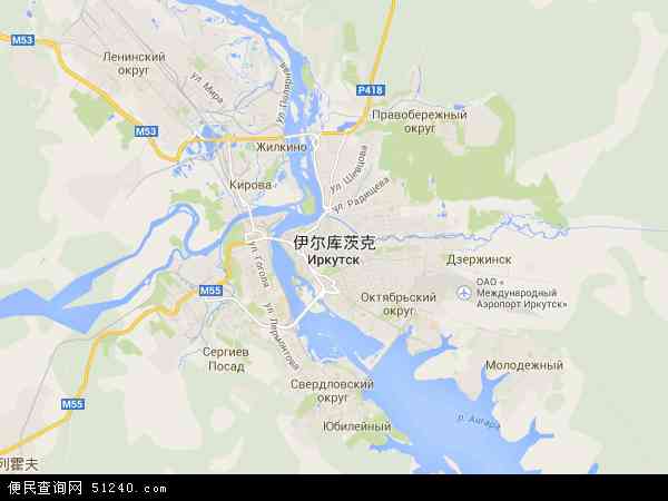伊尔库茨克地图 - 伊尔库茨克电子地图 - 伊尔库茨克高清地图 - 2024年伊尔库茨克地图