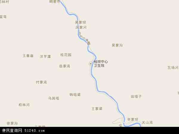 杨坝镇地图 - 杨坝镇电子地图 - 杨坝镇高清地图 - 2024年杨坝镇地图
