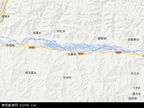 扎囊县地图 - 扎囊县电子地图 - 扎囊县高清地图 - 2024年扎囊县地图