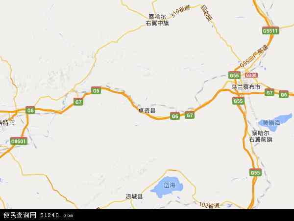 卓资县地图 - 卓资县电子地图 - 卓资县高清地图 - 2024年卓资县地图