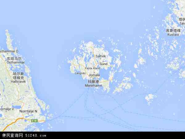 奥兰群岛地图 - 奥兰群岛电子地图 - 奥兰群岛高清地图 - 2024年奥兰群岛地图