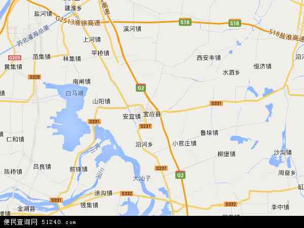 宝应县地图 - 宝应县电子地图 - 宝应县高清地图 - 2024年宝应县地图