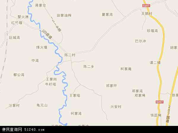 陈二乡地图 - 陈二乡电子地图 - 陈二乡高清地图 - 2024年陈二乡地图