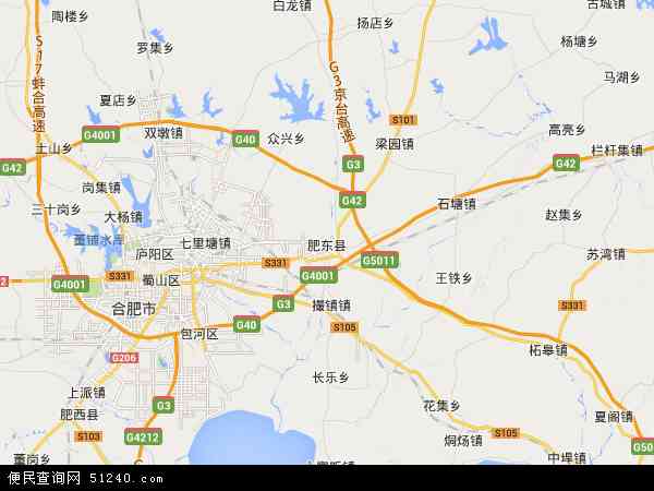 肥东县地图 - 肥东县电子地图 - 肥东县高清地图 - 2024年肥东县地图