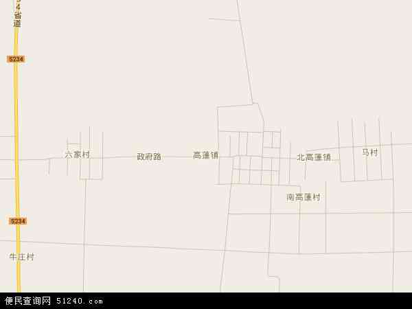 高蓬镇地图 - 高蓬镇电子地图 - 高蓬镇高清地图 - 2024年高蓬镇地图