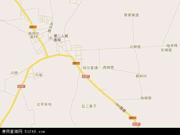 哈尔套镇地图 - 哈尔套镇电子地图 - 哈尔套镇高清地图 - 2024年哈尔套镇地图
