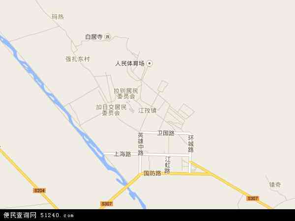 江孜镇地图 - 江孜镇电子地图 - 江孜镇高清地图 - 2024年江孜镇地图