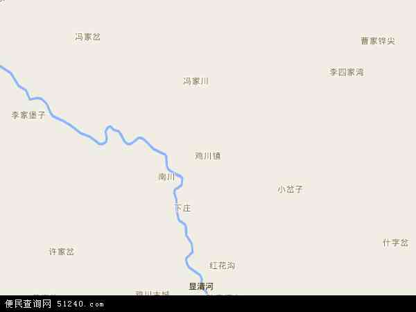 鸡川镇地图 - 鸡川镇电子地图 - 鸡川镇高清地图 - 2024年鸡川镇地图