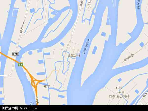 金鳌沙村地图 - 金鳌沙村电子地图 - 金鳌沙村高清地图 - 2024年金鳌沙村地图