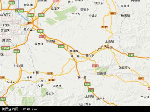 蓝田县地图 - 蓝田县电子地图 - 蓝田县高清地图 - 2024年蓝田县地图