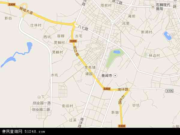 灵秀镇地图 - 灵秀镇电子地图 - 灵秀镇高清地图 - 2024年灵秀镇地图