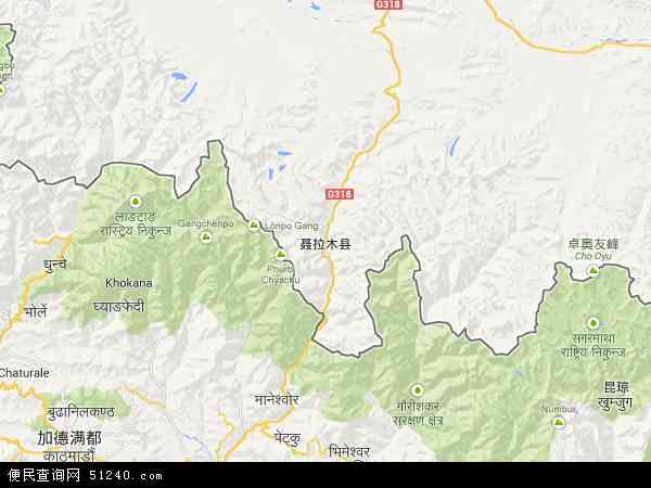 聂拉木县地图 - 聂拉木县电子地图 - 聂拉木县高清地图 - 2024年聂拉木县地图