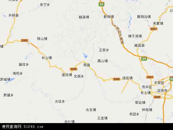 荣县地图 - 荣县电子地图 - 荣县高清地图 - 2024年荣县地图