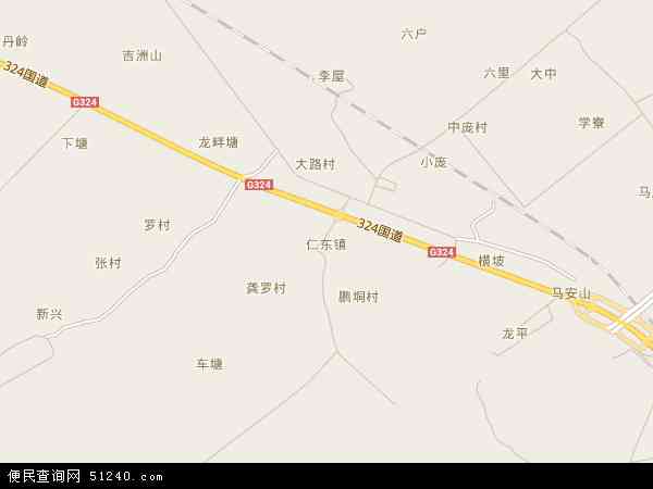仁东镇地图 - 仁东镇电子地图 - 仁东镇高清地图 - 2024年仁东镇地图