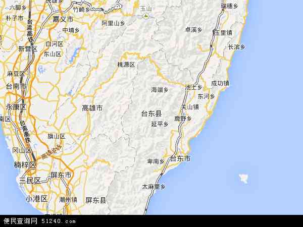 台东县地图 - 台东县电子地图 - 台东县高清地图 - 2024年台东县地图