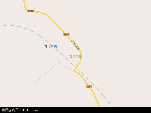 瓦拉干镇地图 - 瓦拉干镇电子地图 - 瓦拉干镇高清地图 - 2024年瓦拉干镇地图