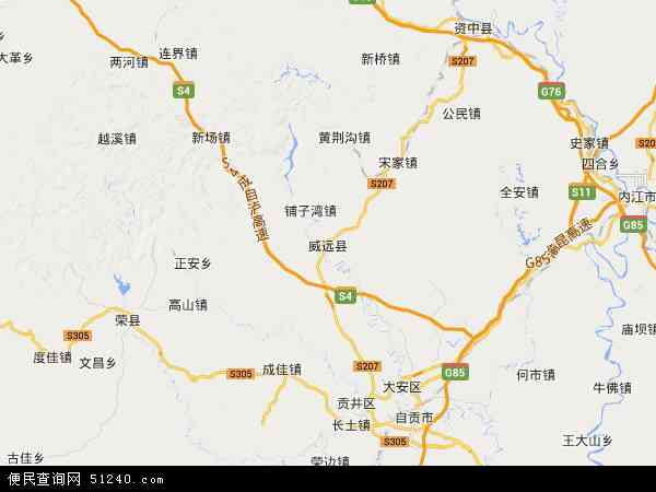 威远县地图 - 威远县电子地图 - 威远县高清地图 - 2024年威远县地图