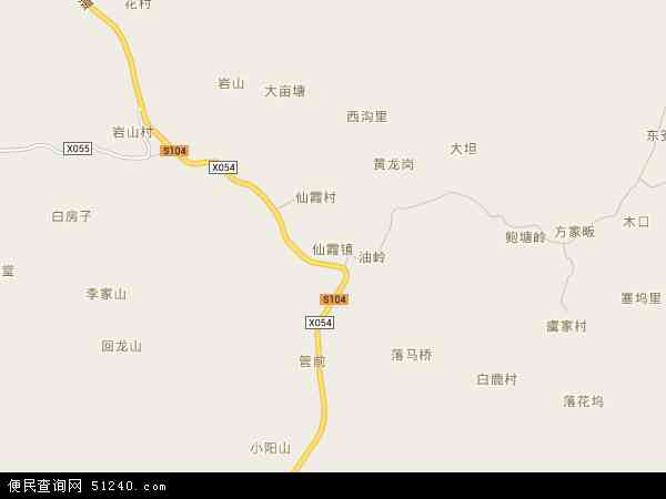 仙霞镇地图 - 仙霞镇电子地图 - 仙霞镇高清地图 - 2024年仙霞镇地图