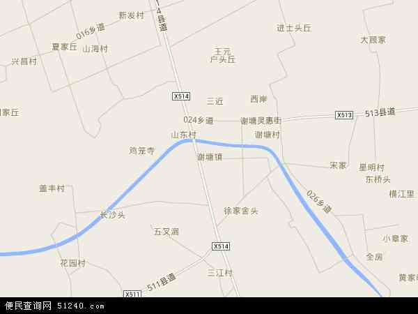 谢塘镇地图 - 谢塘镇电子地图 - 谢塘镇高清地图 - 2024年谢塘镇地图