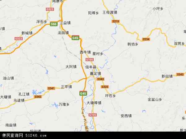 信丰县地图 - 信丰县电子地图 - 信丰县高清地图 - 2024年信丰县地图