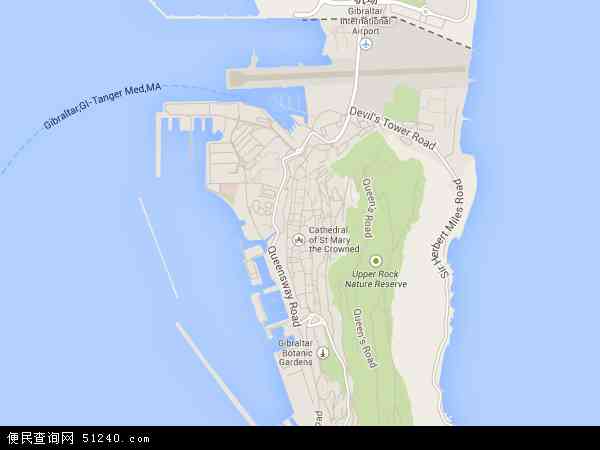 直布罗陀地图 - 直布罗陀电子地图 - 直布罗陀高清地图 - 2024年直布罗陀地图