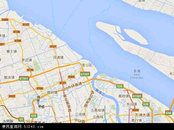 中国 上海市 市辖区 宝山区宝山区卫星地图 本站收录有:2021宝山