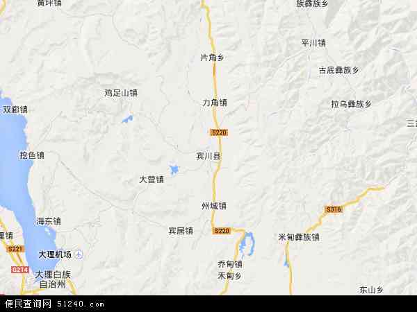 宾川县地图 - 宾川县电子地图 - 宾川县高清地图 - 2024年宾川县地图
