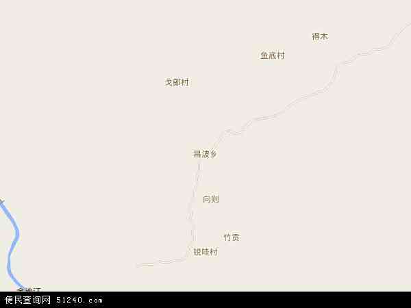 昌波乡地图 - 昌波乡电子地图 - 昌波乡高清地图 - 2024年昌波乡地图