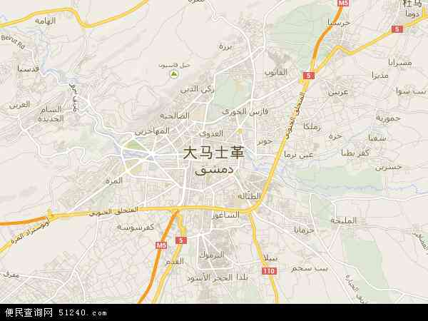 大马士革市地图 - 大马士革市电子地图 - 大马士革市高清地图 - 2024年大马士革市地图